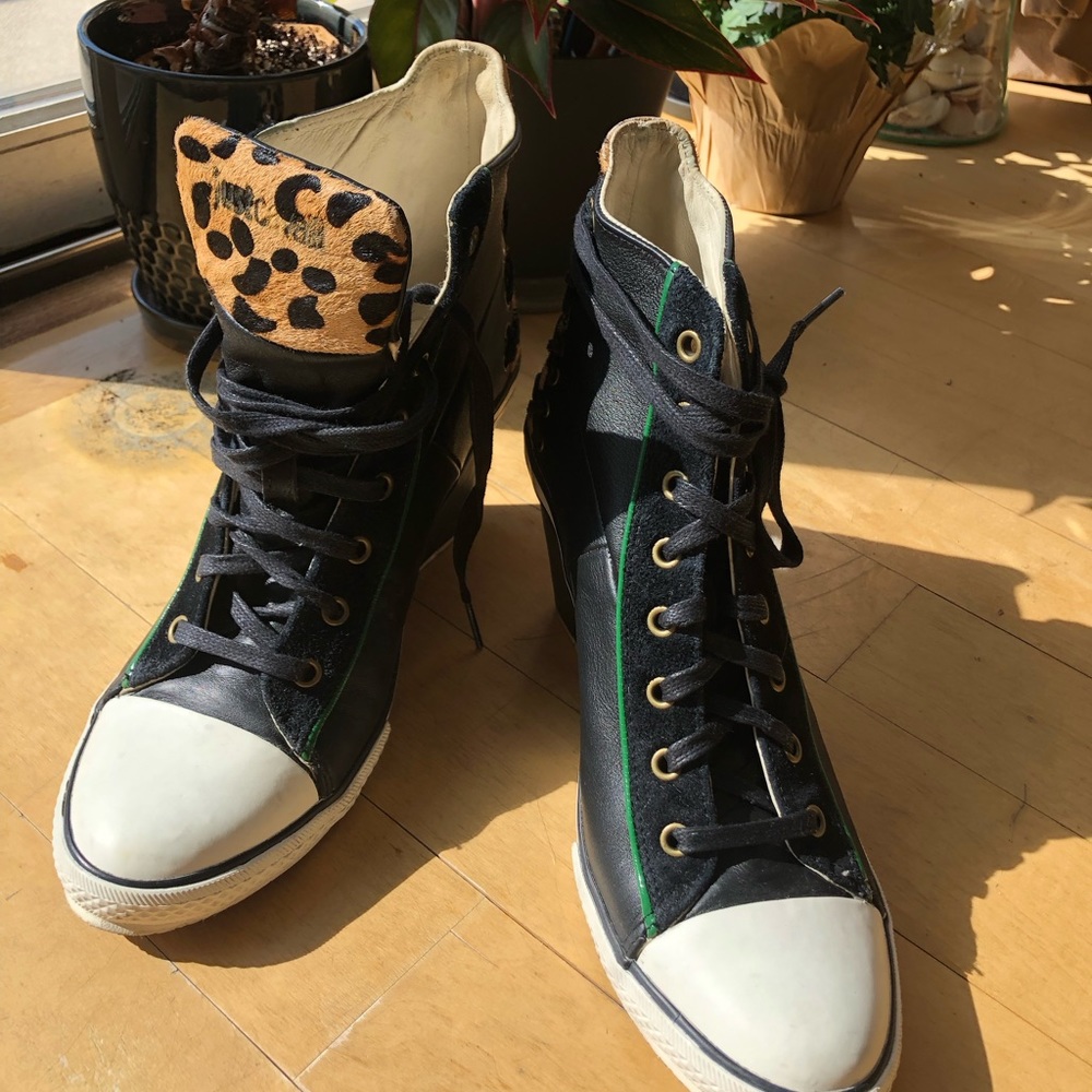 JustCavalli Wedge Cheetah sneakers size EU41/US 10.5 Free Shipping - Picture 9 of 13